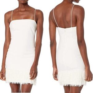 NWT Likely Melly Fringe Dress Mini SZ 8 White Short